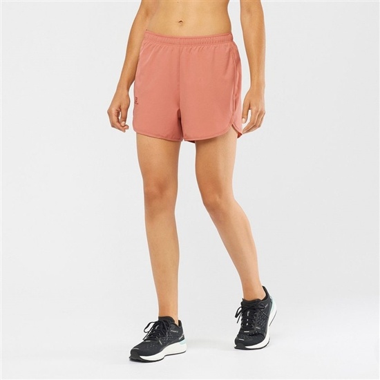 Coral Women's Salomon AGILE Shorts | 209-NVFQPZ