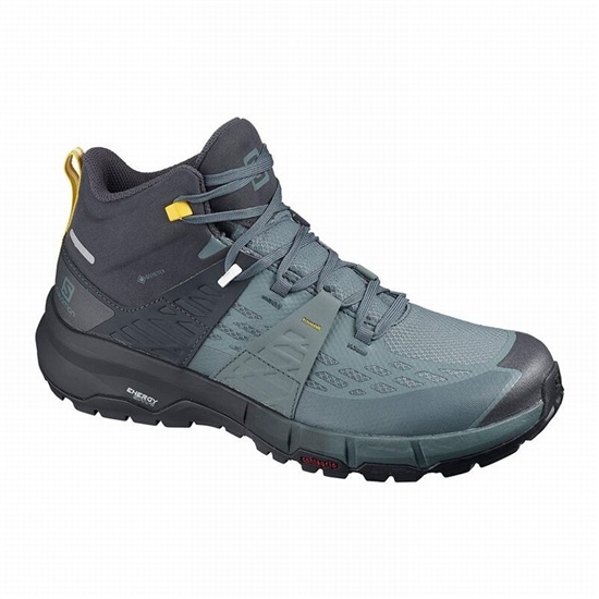 Dark Blue Men's Salomon ODYSSEY MID GTX Hiking Shoes | 708-BHWIQA