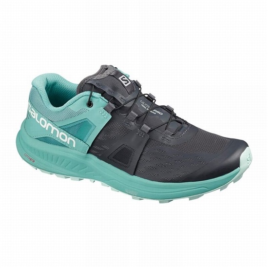 Dark Blue / Turquoise Women's Salomon ULTRA W /PRO Trail Running Shoes | 485-YPFUOH