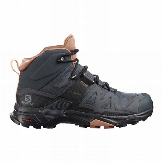 Dark Grey / Cream Women's Salomon X ULTRA 4 MID GORE-TEX Hiking Boots | 907-ITDAPS