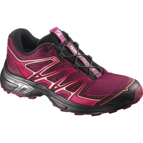 Dark Pink Women's Salomon WINGS FLYTE 2 W Trail Running Shoes | 137-KQEFPA