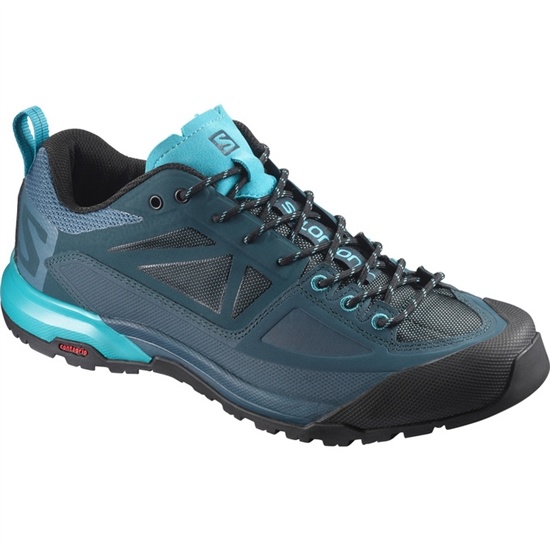 Deep Blue / Black Men's Salomon X ALP SPRY W Hiking Boots | 197-LCOFJZ