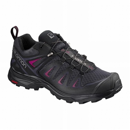 Deep Grey / Black Women's Salomon X ULTRA 3 Hiking Shoes | 670-VDTMPS