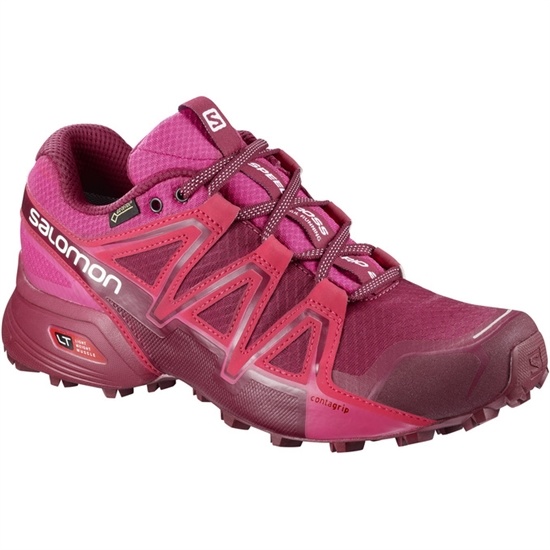 Deep Red Women's Salomon SPEEDCROSS VARIO 2 GTX W Trail Running Shoes | 250-GSZHNC