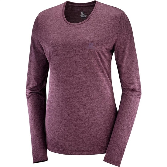 Fuchsia Women's Salomon AGILE LS W Long Sleeve T Shirts | 540-TKYRUV