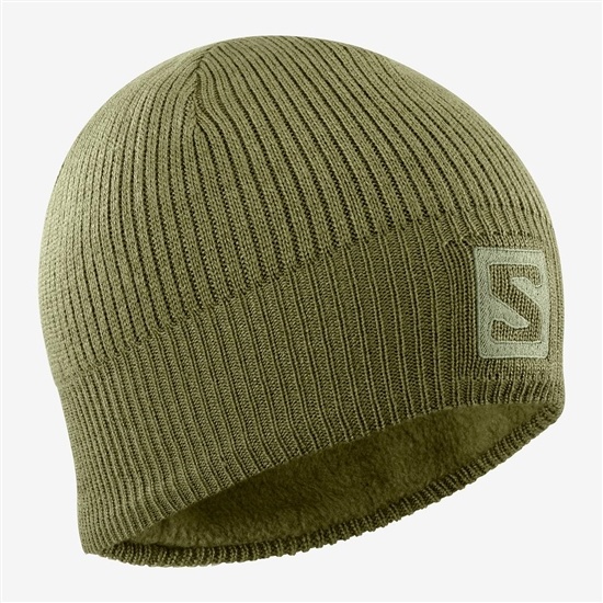 Green Men's Salomon LOGO Hats | 581-GUTDLZ