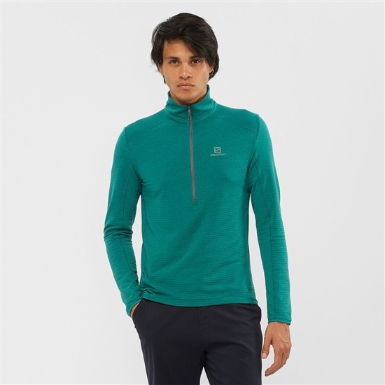 Green Men's Salomon OUTLINE Midlayers | 841-WPLFHC