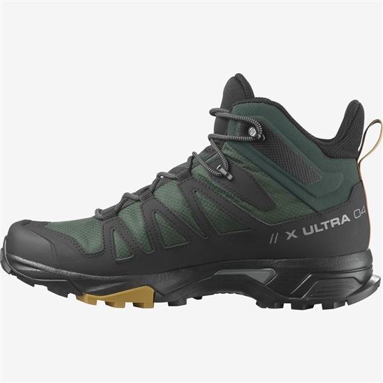 Green Men's Salomon X ULTRA 4 MID GORE-TEX Hiking Boots | 605-HZCRYM