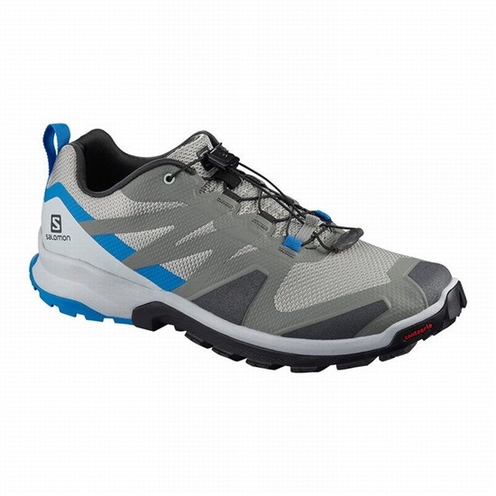 Grey / Black Men's Salomon XA ROGG Hiking Shoes | 753-GQODTU