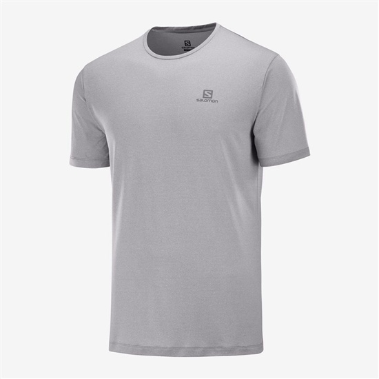 Grey Men's Salomon AGILE TRAINING Tops | 516-CMLTSN