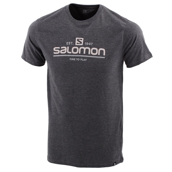 Grey Men's Salomon TIME TO PLAY SS M T Shirts | 870-DZMULJ