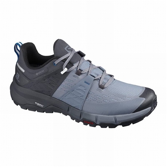 Grey / Royal Men's Salomon ODYSSEY GTX Hiking Shoes | 543-WHUTKZ