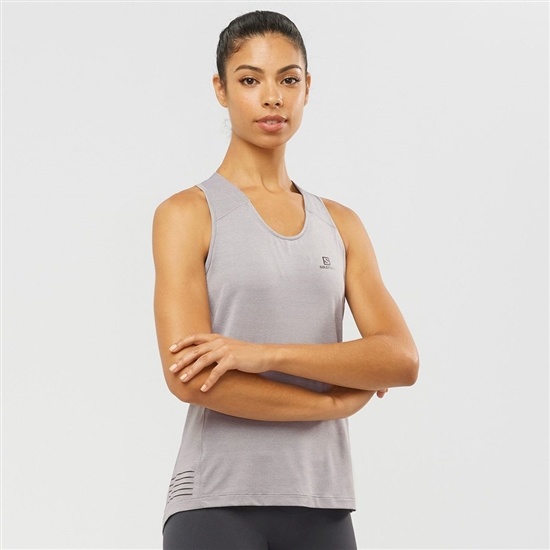 Grey Women's Salomon XA W Tank | 831-LPAGWO