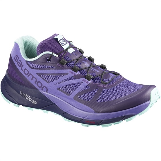 Lavender Women's Salomon SENSE RIDE W Trail Running Shoes | 650-LFJYAO