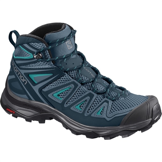 Navy / Black Women's Salomon X ULTRA MID 3 AERO W Hiking Shoes | 903-TLRVDX