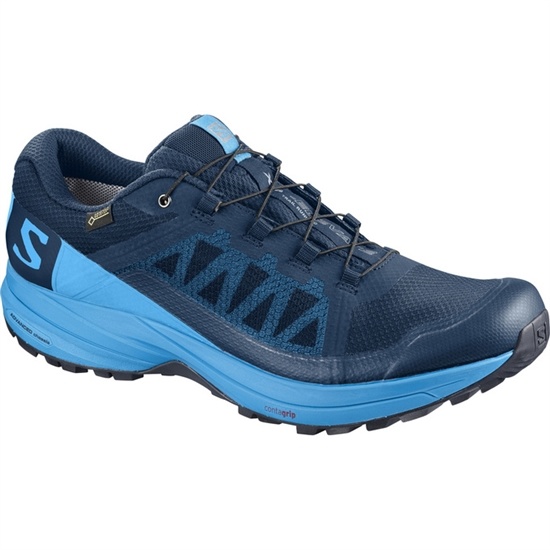 Navy / Blue Men's Salomon XA ELEVATE GTX Trail Running Shoes | 274-FKGOCH