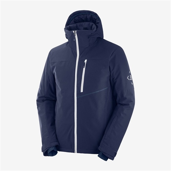 Navy Men's Salomon BLAST M Ski Jackets | 784-SNEUDH