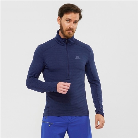 Navy Men's Salomon OUTLINE Midlayers | 428-RYSDUW