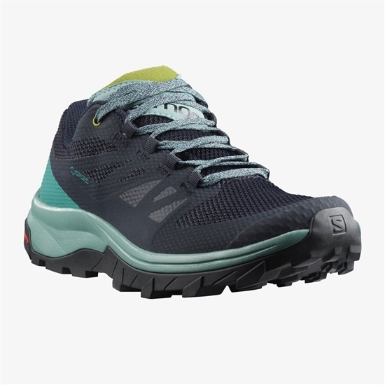 Navy Women's Salomon OUTLINE GTX Trail Running Shoes | 054-AVIUTX