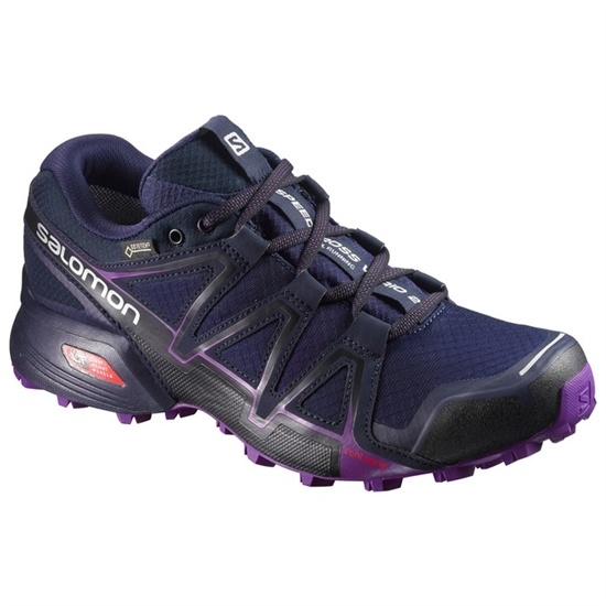 Navy Women's Salomon SPEEDCROSS VARIO 2 GTX W Trail Running Shoes | 982-BCTWVD