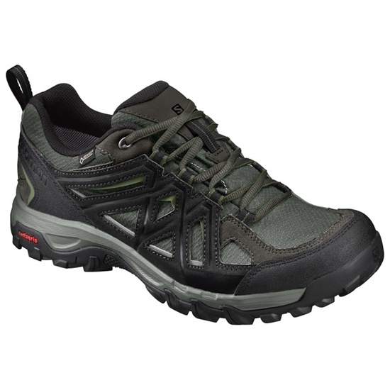 Olive / Black Men's Salomon EVASION 2 GTX Hiking Shoes | 014-HCRQBL