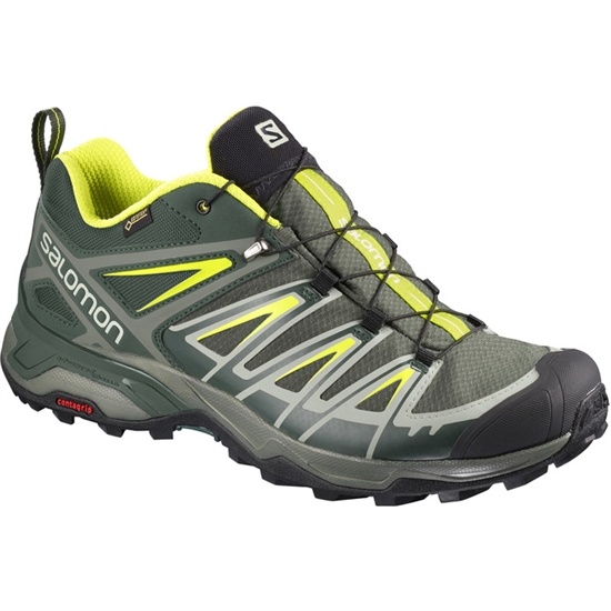 Olive / Black Men's Salomon X ULTRA 3 GTX Hiking Shoes | 247-SXWNDR