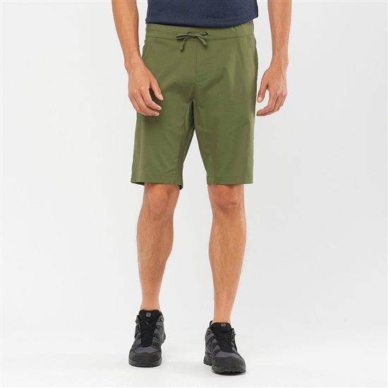 Olive Men's Salomon EXPLORE M Shorts | 562-WCMQGV