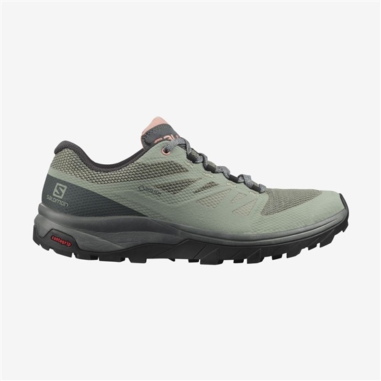 Olive Women's Salomon OUTLINE GORE-TEX Hiking Shoes | 602-LKZPFH