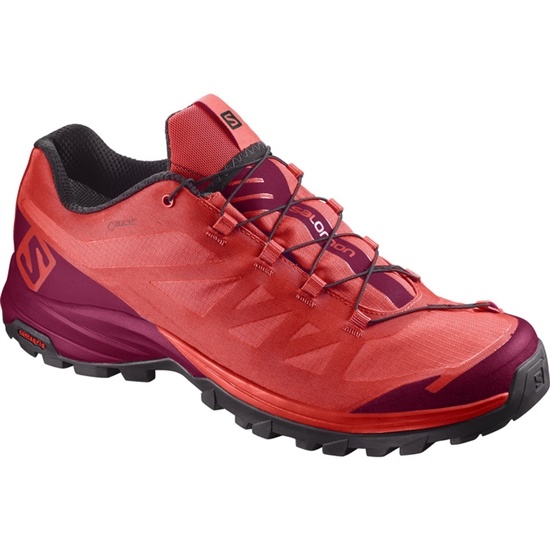 Orange / Burgundy Women's Salomon OUTPATH GTX W Hiking Shoes | 708-WDCEOX