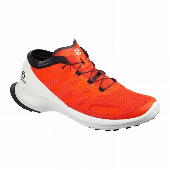 Orange Men's Salomon SENSE FLOW Trail Running Shoes | 312-WURDTI