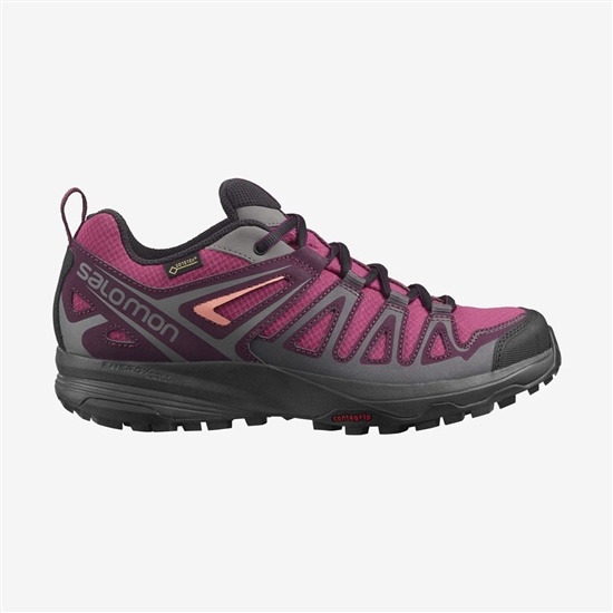 Purple Women's Salomon X CREST GORE-TEX Hiking Shoes | 602-VPUFYO