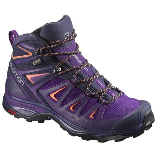 Purple Women's Salomon X ULTRA 3 MID GTX W Hiking Shoes | 560-QZLXGD