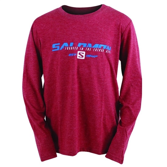 Red Men's Salomon FAST FORWARD LS M T Shirts | 649-OFXYMU