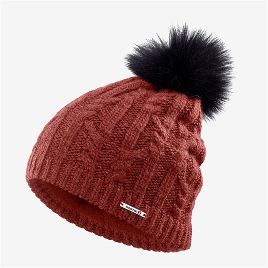 Red Men's Salomon IVY Hats | 062-HSWAYJ