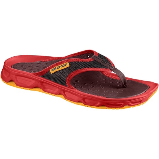 Red Men's Salomon RX BREAK Flip Flops | 659-FGWVCZ