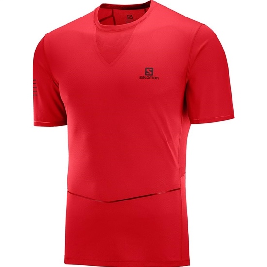 Red Men's Salomon SENSE ULTRA M T Shirts | 325-GAQDCH