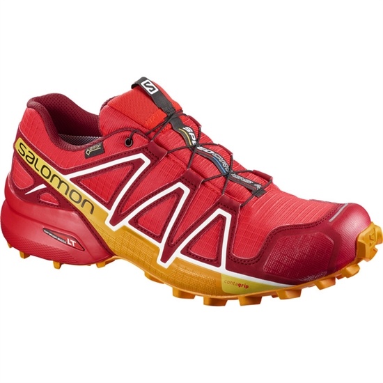 Red Men's Salomon SPEEDCROSS 4 GTX Trail Running Shoes | 189-QJEVRS