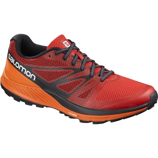 Red / Orange Men's Salomon SENSE ESE Trail Running Shoes | 530-BIOKDM