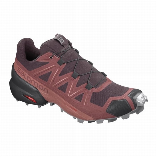 Red Women's Salomon SPEEDCROSS 5 Trail Running Shoes | 678-LROUCE