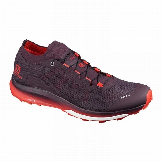 Red Women's Salomon S/LAB ULTRA 3 Trail Running Shoes | 043-NJRATQ