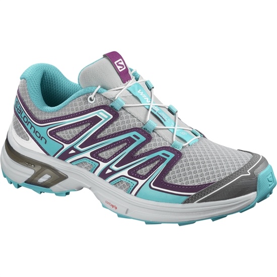 Silver / Turquoise Women's Salomon WINGS FLYTE 2 W Trail Running Shoes | 092-BMJKHS