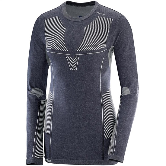 Slategray Women's Salomon PRIMO WARM LS CN W Midlayers | 514-OZJACR