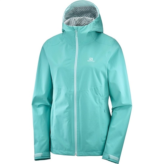 Turquoise Women's Salomon LA COTE FLEX 2.5L JKT W Jackets | 462-ZQCYFV