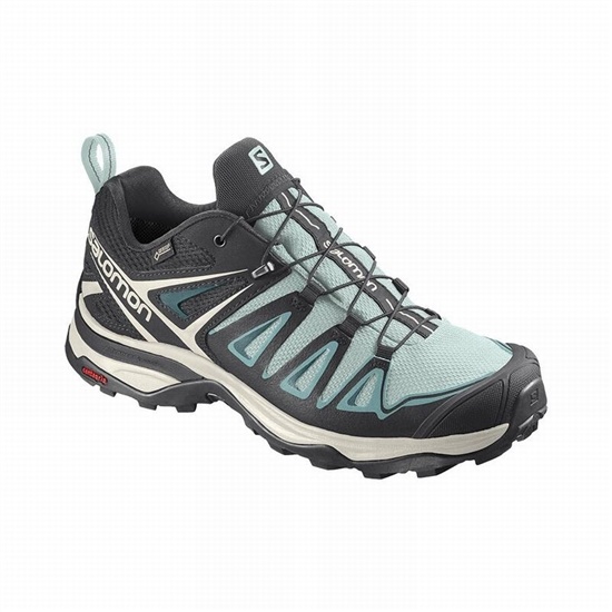 Turquoise Women's Salomon X ULTRA 3 GORE-TEX Hiking Shoes | 967-ACSQRL