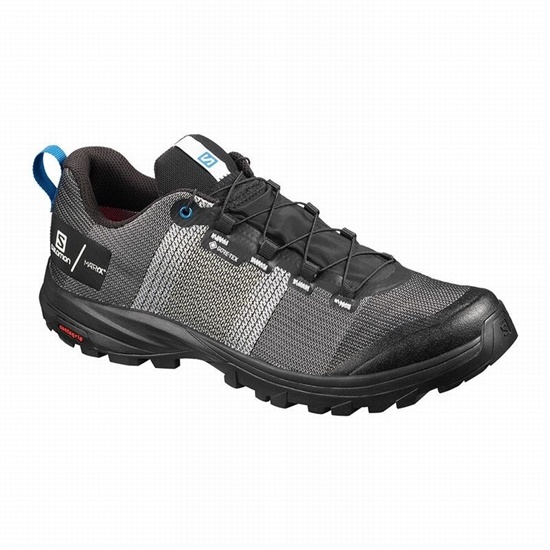 White / Black Men's Salomon OUT GTX/PRO Hiking Shoes | 973-XZMUEJ