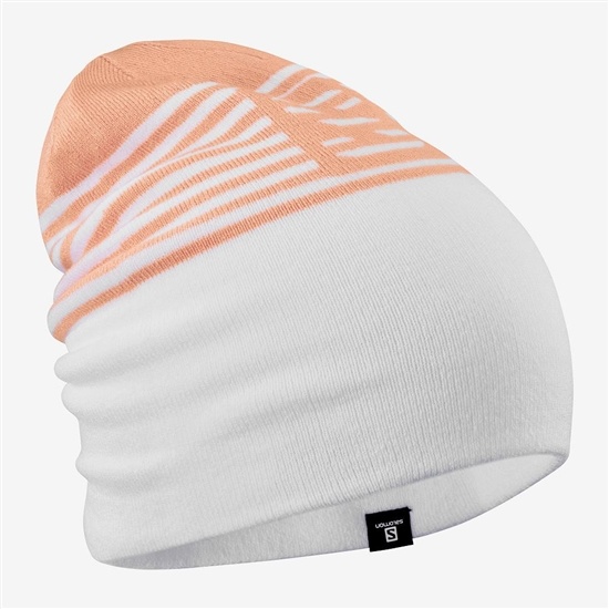 White Men's Salomon FLATSPIN REVERSIBLE Hats | 704-QIVDNF