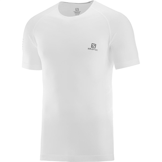 White Men's Salomon SENSE PRO M T Shirts | 286-LAVKYG