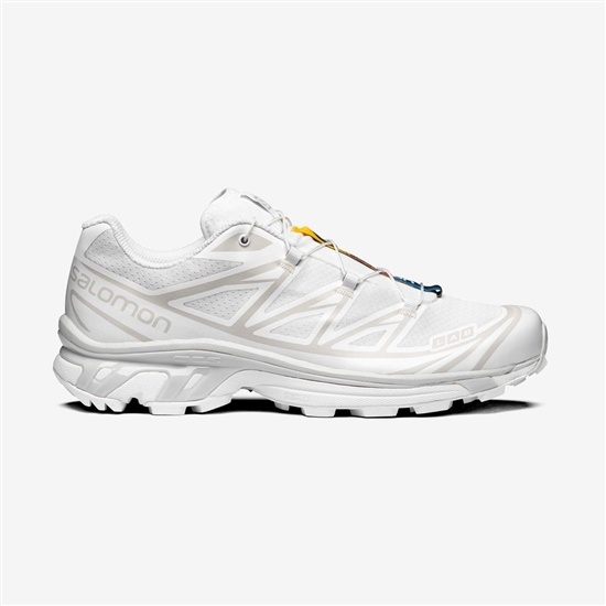 White Men's Salomon XT-6 Sneakers | 093-XZTLWN