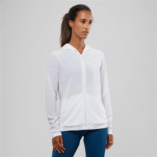 White Women's Salomon COMET LIGHT HOODIE W Midlayers | 218-WDXBZH