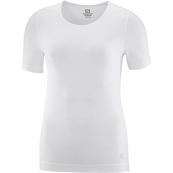 White Women's Salomon ELEVATE MOVE'ON W T Shirts | 139-GISKOA